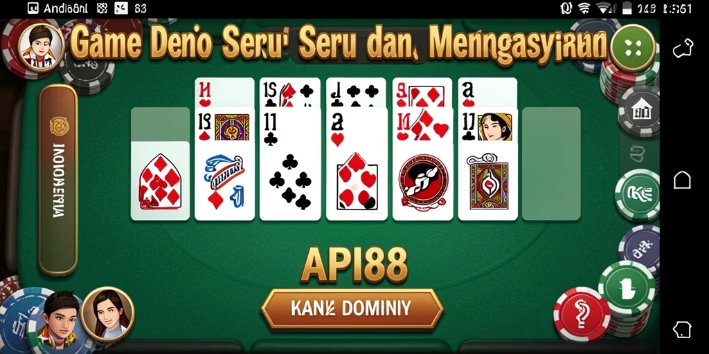 Tampilan screenshot utama API88 yang menunjukkan gameplay Domino yang mengasyikkan.