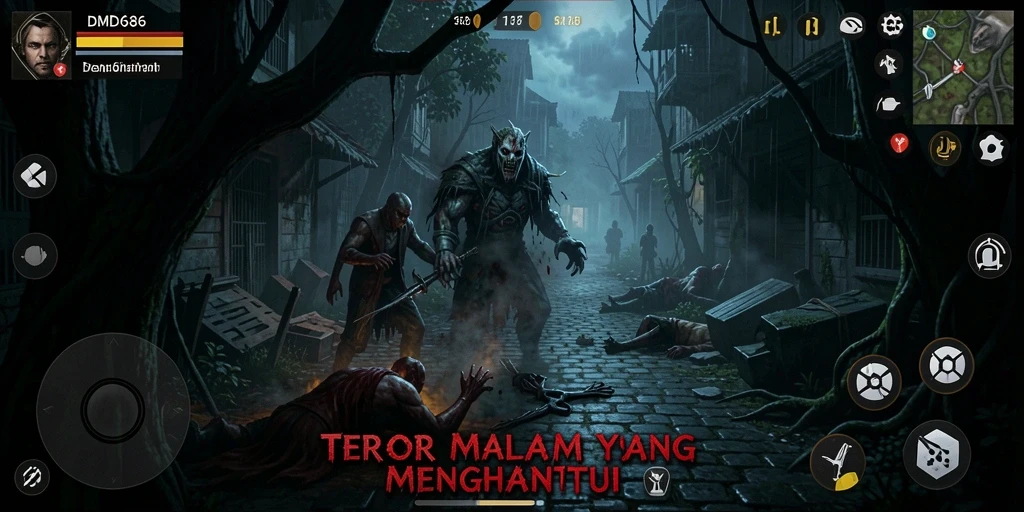 Screenshot menampilkan gameplay Horror yang menegangkan di DMD686.