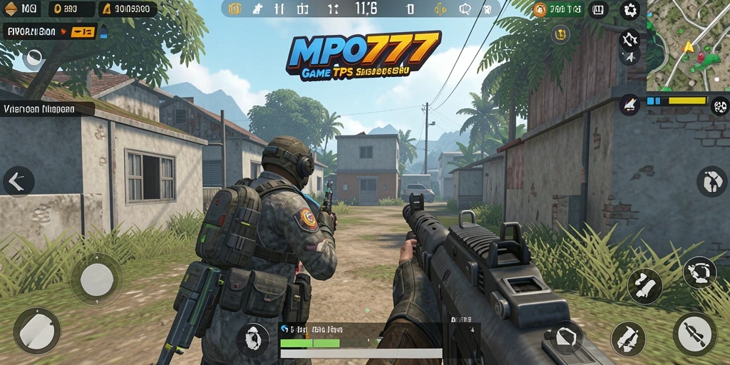 Tampilan menarik dari gameplay action MPO777 yang seru.