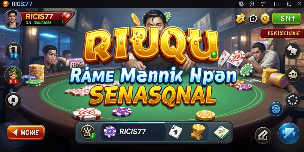 Screenshot permainan QiuQiu RICIS77 dengan tampilan yang menarik.